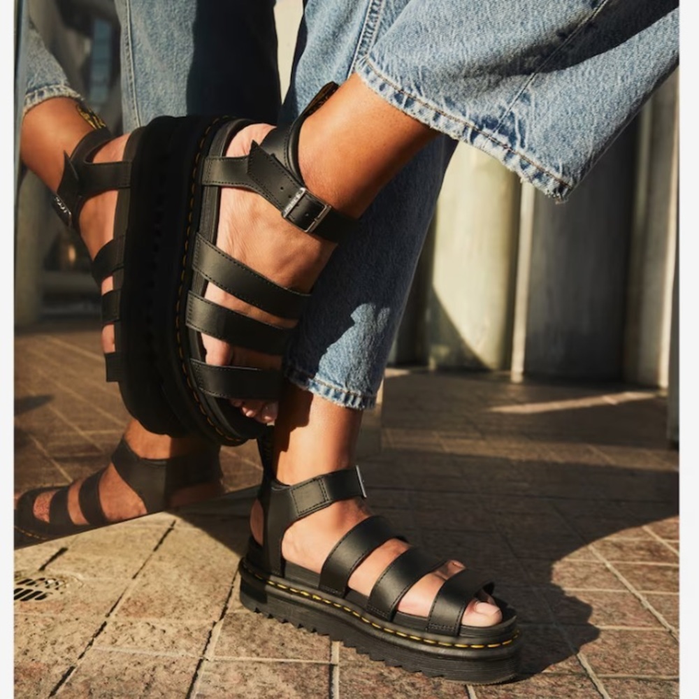 Dr martens platform sandals worn once